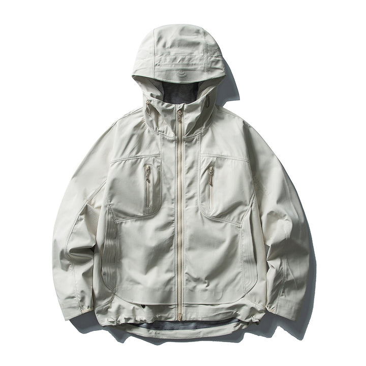 Women's water-repellent softshell jacket with hood and two-way zipper Mune Fashion