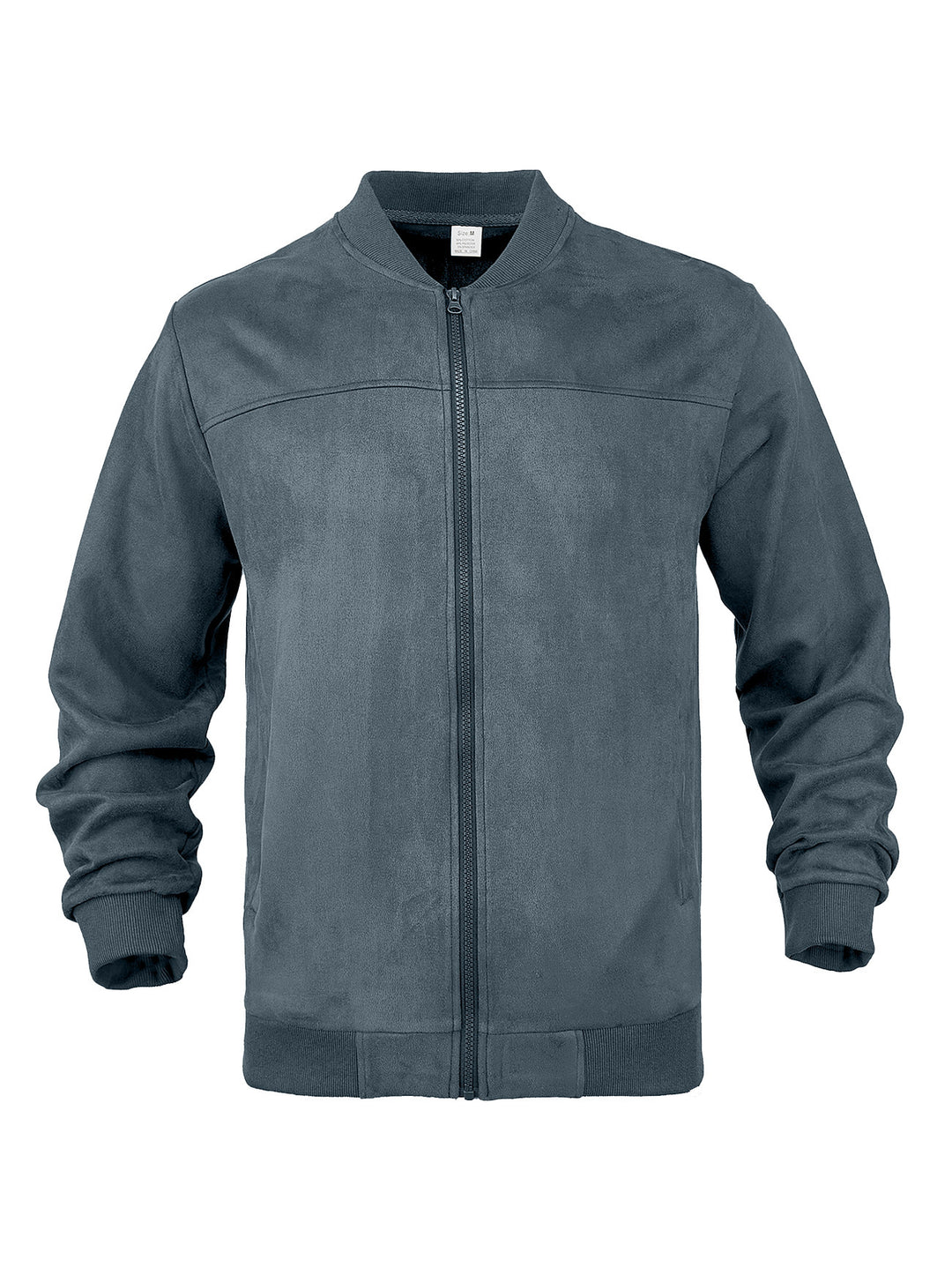 Men's suede bomber jacket with elastic ribbed cuffs Mune Fashion