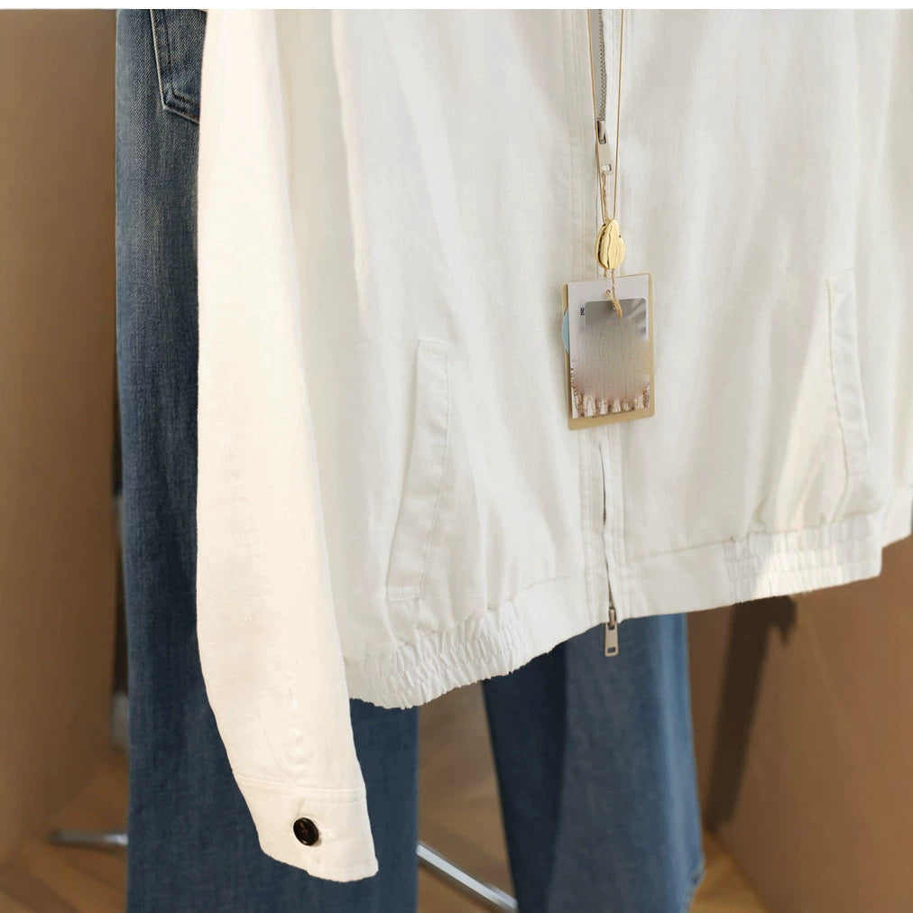 Women's Fashionable Transitional Jacket with Zipper Mune Fashion