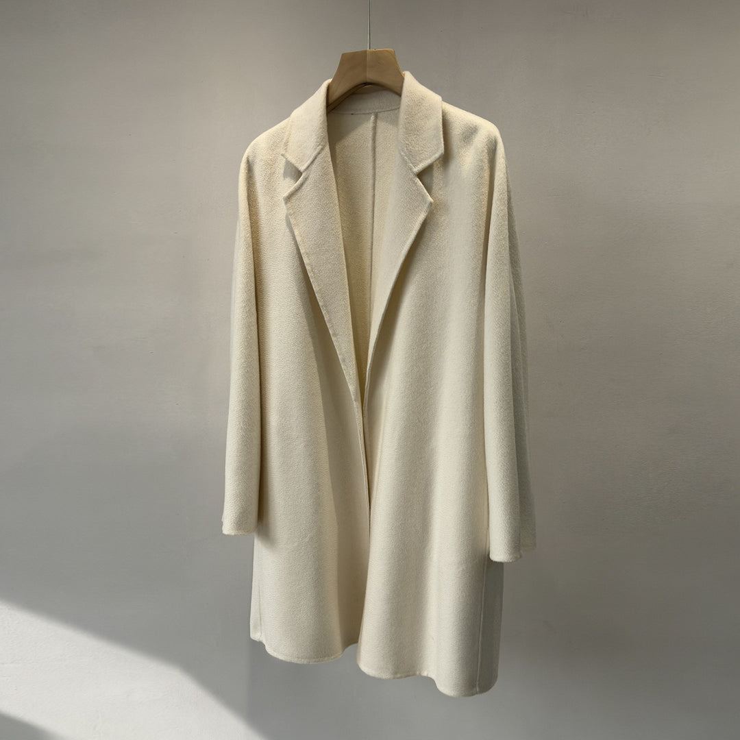 Ladies Elegant Tailored Wrap Coat Mune Fashion
