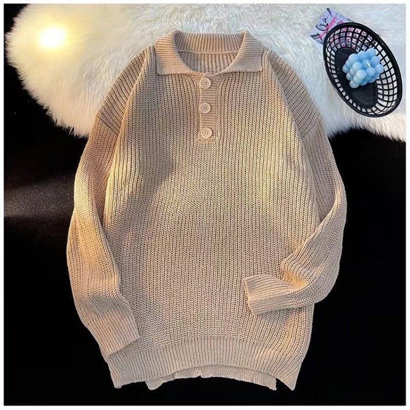 Ladies Cozy Knit Sweater with Button Placket Mune Fashion