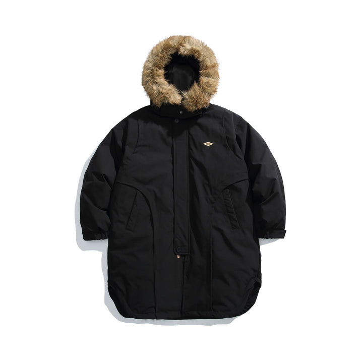 Men's Lined Winter Parka with Detachable Faux Fur Hood Mune Fashion