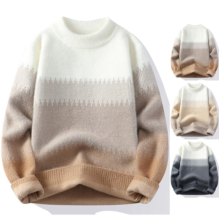 Women's Cozy Sweater with Modern Gradient Color Mune Fashion