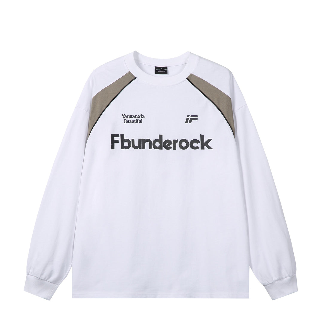 Unisex Oversized sweatshirt with raglan contrast inserts and large front print Mune Fashion