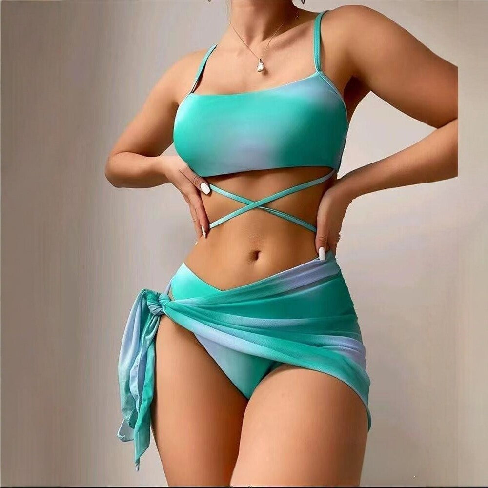 Damen Modischer Tankini mit drapierten Details Echo Archiv