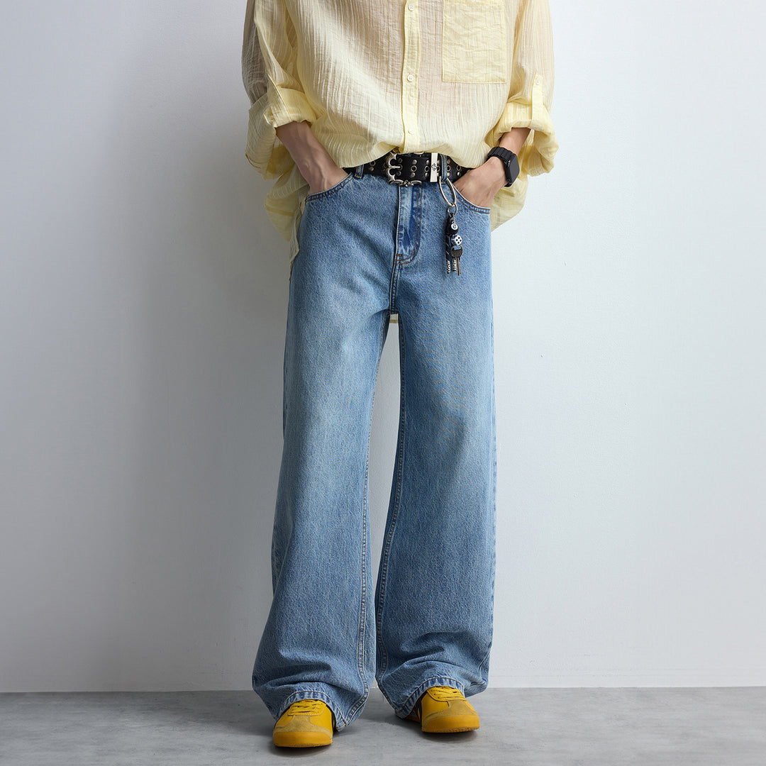 Women's relaxed jeans with extra wide leg, high waist and clean minimal design Mune Fashion