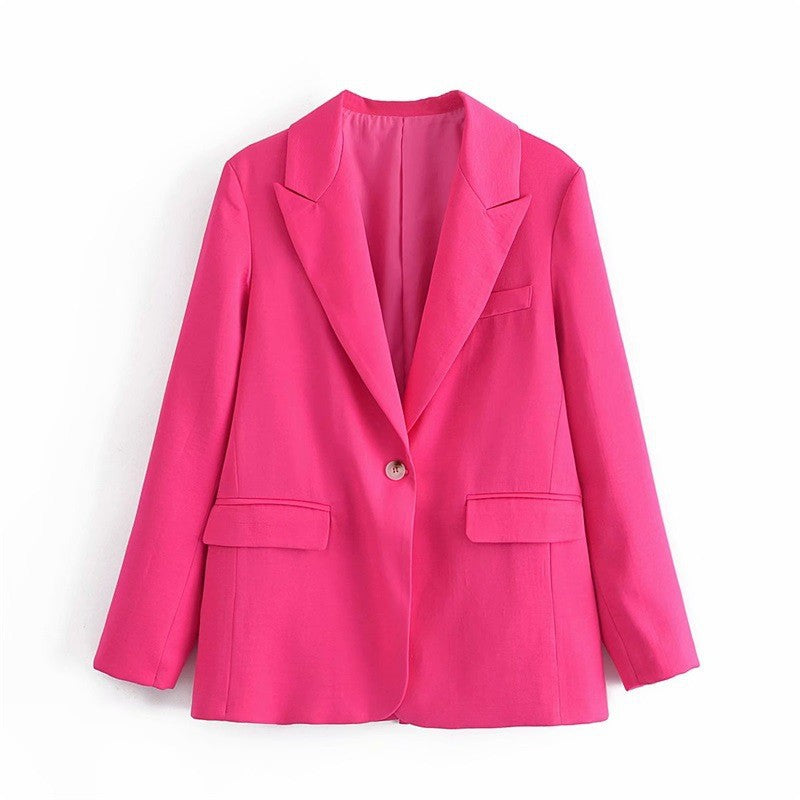 Women's Two-Piece Suit Set with Oversized Blazer and High-Waisted Wide-Leg Pants Mune Fashion