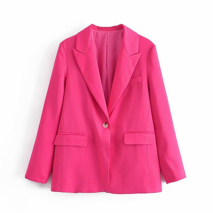 Women's Two-Piece Suit Set with Oversized Blazer and High-Waisted Wide-Leg Pants Mune Fashion