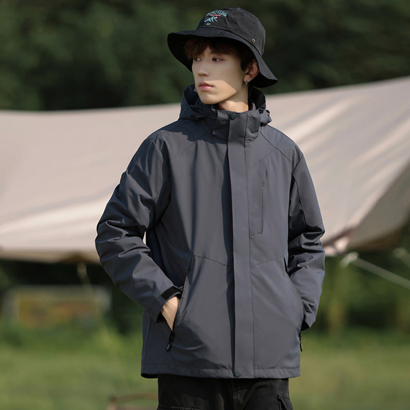 Women's trekking softshell parka with dual-layer membrane, welded seams, and adjustable hood Mune Fashion