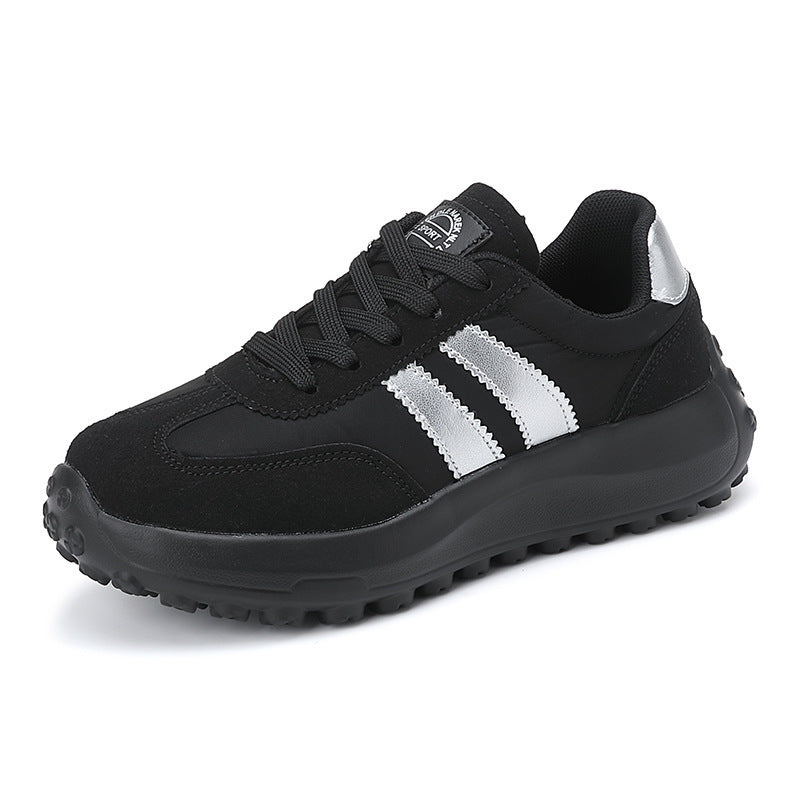 Ladies nan retro-oriented city sneaker with chunky sole, padded comfort insole and suede trim Mune Fashion