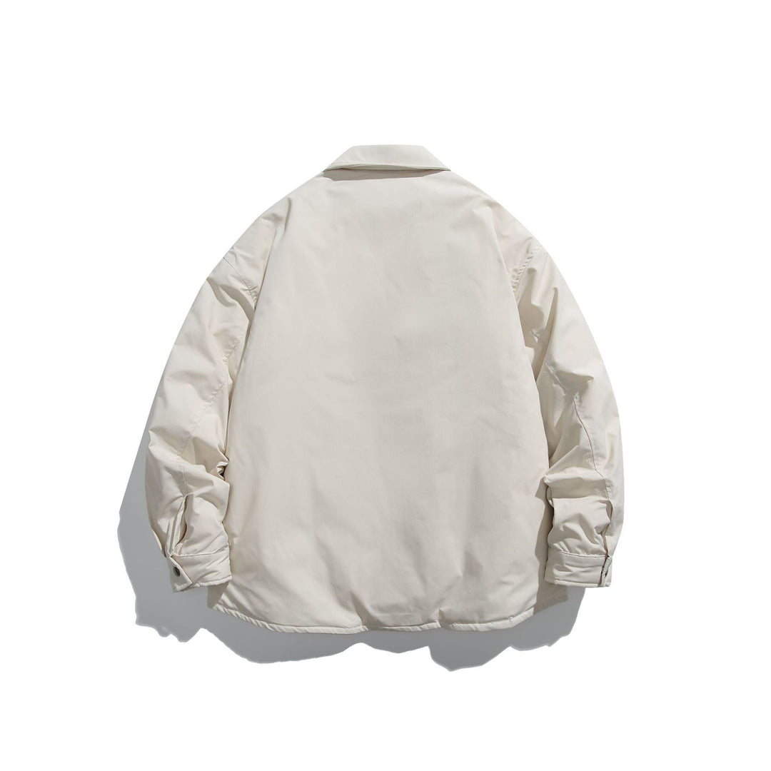 Unisex Padded Coach Jacket with Check Lining and Snap Button Placket Mune Fashion