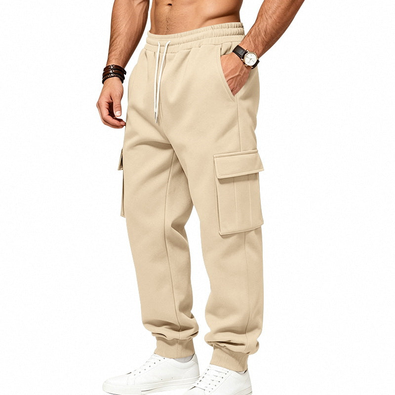 Men's loose-fitting cargo joggers with elastic waistband and large flap pockets Mune Fashion