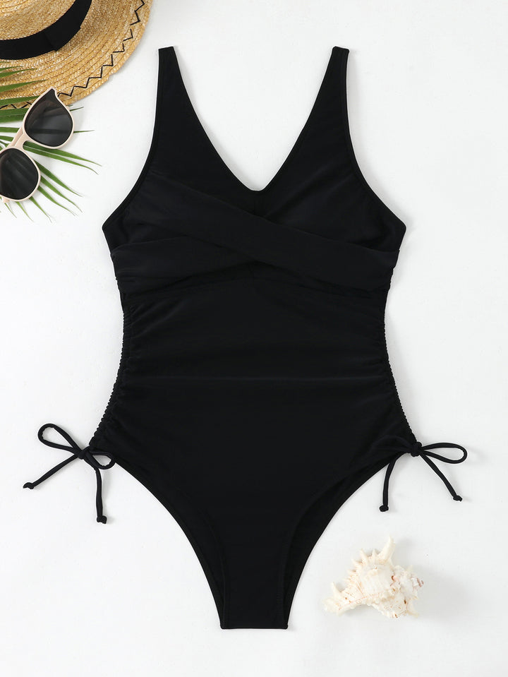 Women High-quality One-piece Swimsuit with Flattering Wrap Design Mune Fashion