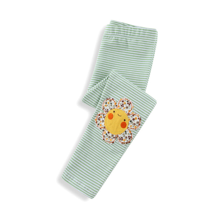 Girl leggings with cheerful bee and flower motif Mune Fashion