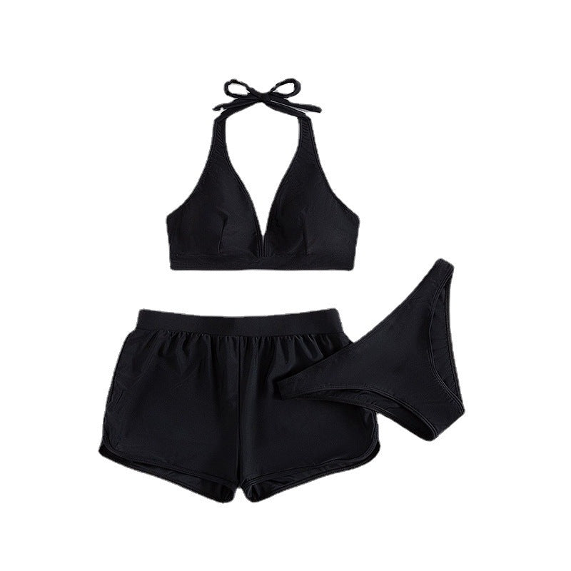 Women's Sporty Bikini Set with Adjustable Halterneck Drum