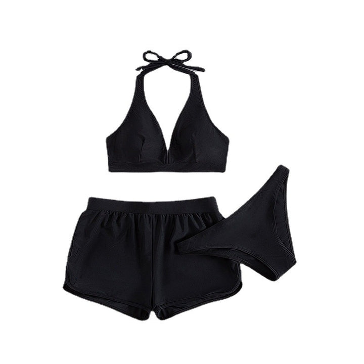 Women's Sporty Bikini Set with Adjustable Halterneck Drum