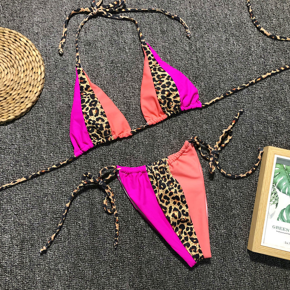 Women's fashionable triangle bikini with unique pattern mix Mune Fashion