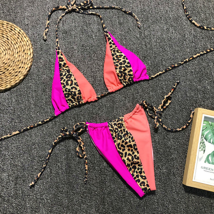 Women's fashionable triangle bikini with unique pattern mix Mune Fashion