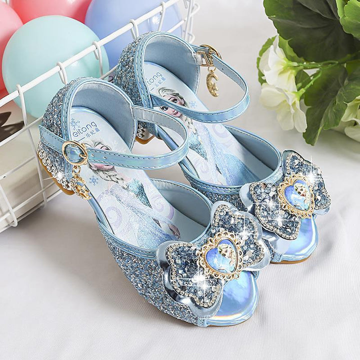 Girls Sparkling Princess Ballerinas with Decorative Floral Motif Mune Fashion