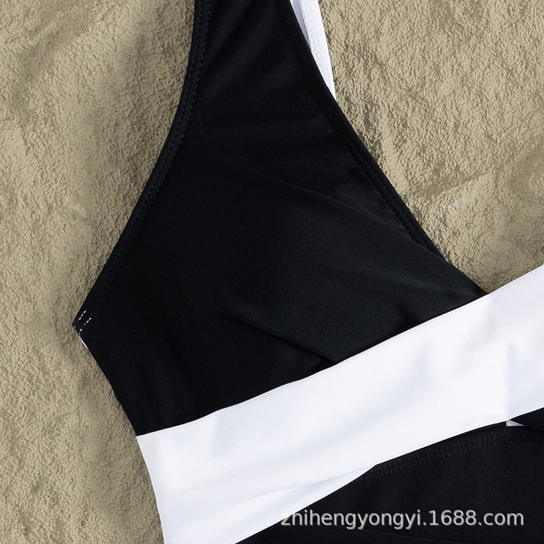 Women's One-Piece Swimsuit with Sophisticated Wrap Design Mune Fashion