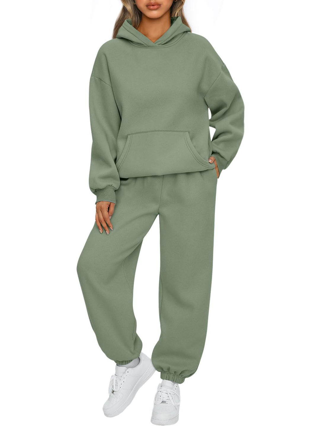 Women's cozy oversized hoodie and jogger lounge set made of cotton blend Mune Fashion