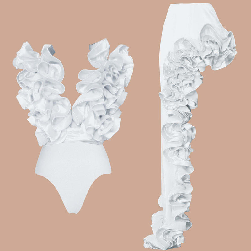 Women's eye-catching swimsuit and palazzo pants set Mune Fashion