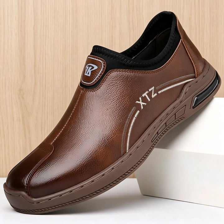 Men's Comfortable Slip-On Leather Sneaker Mune Fashion