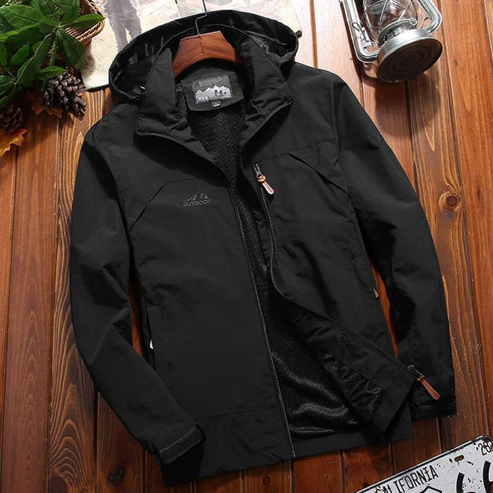 Men's Water-Repellent Softshell Jacket with Fleece Lining, Hood and Chest Pocket Mune Fashion