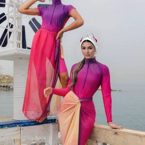 Ladies fashionable swimsuit with elegant wrap look Mune Fashion