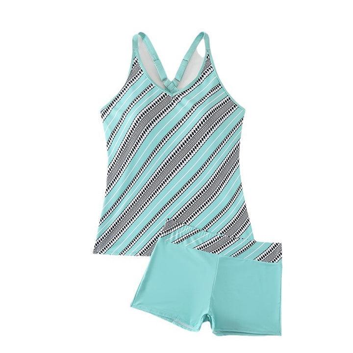 Women's Sporty Swimsuit Set with Cross Straps and Dynamic Design Mune Fashion