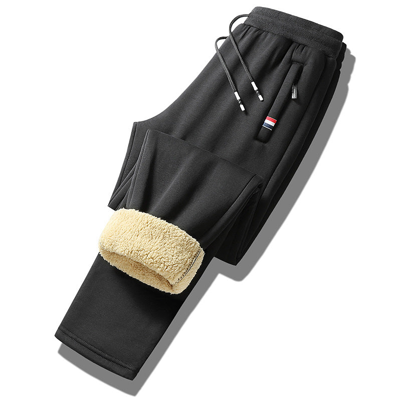 Men's fleece-lined jogging pants with teddy inner lining, drawstring, and slim cuff fit Mune Fashion