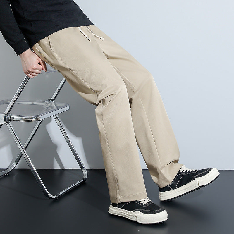 Men's Comfortable Casual Pants with Elastic Waistband and Pockets Mune Fashion