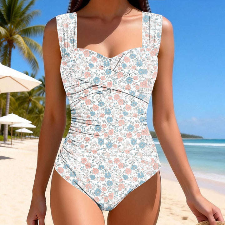 Women Classic One-Piece with Effective Gathering Mune Fashion