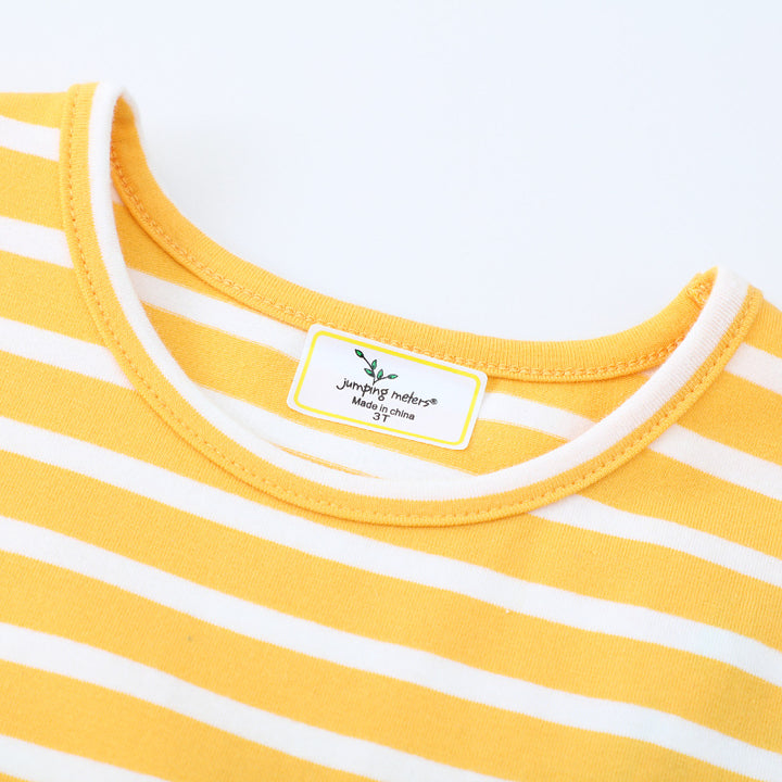Girl's casual dress with striped design and lovely rabbit appliqués Mune Fashion