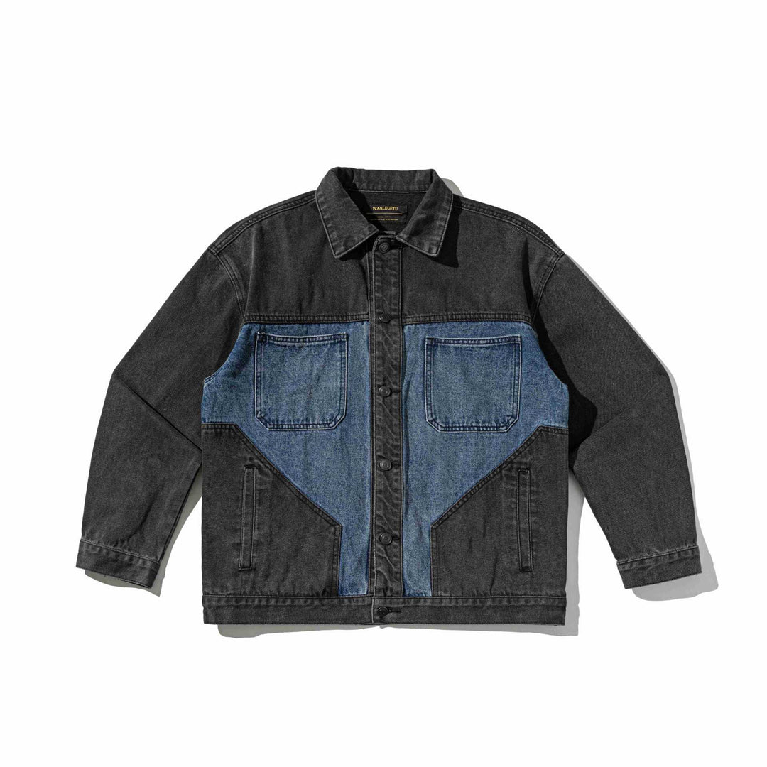 Unisex Denim Workwear Overshirt in a boxy fit with contrasted chest pockets Mune Fashion