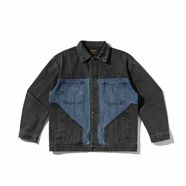 Unisex Denim Workwear Overshirt in a boxy fit with contrasted chest pockets Mune Fashion