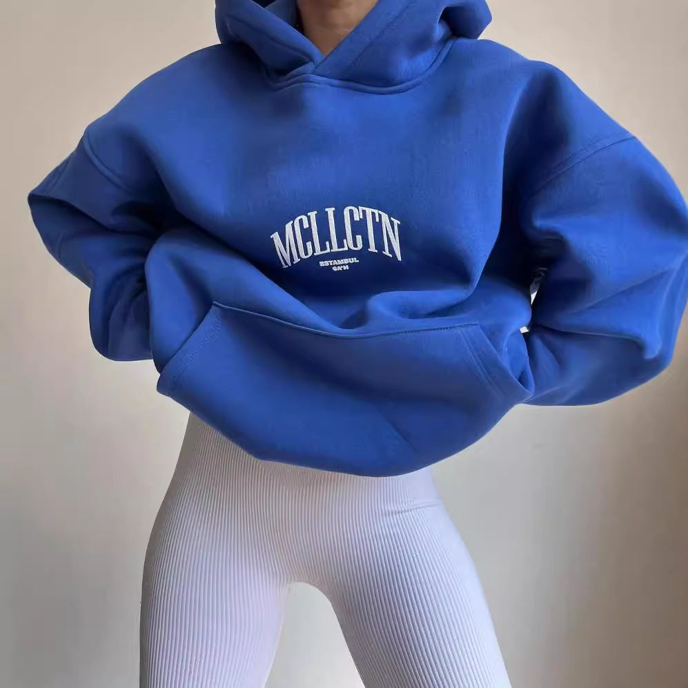 Ladies Oversize Hoodie with Graphic Print on the Back Mune Fashion