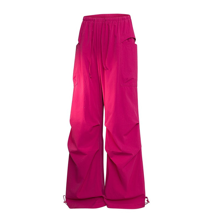 Men's oversized cargo pants in tech look with drawstring waistband, extra wide leg & adjustable leg openings Mune Fashion