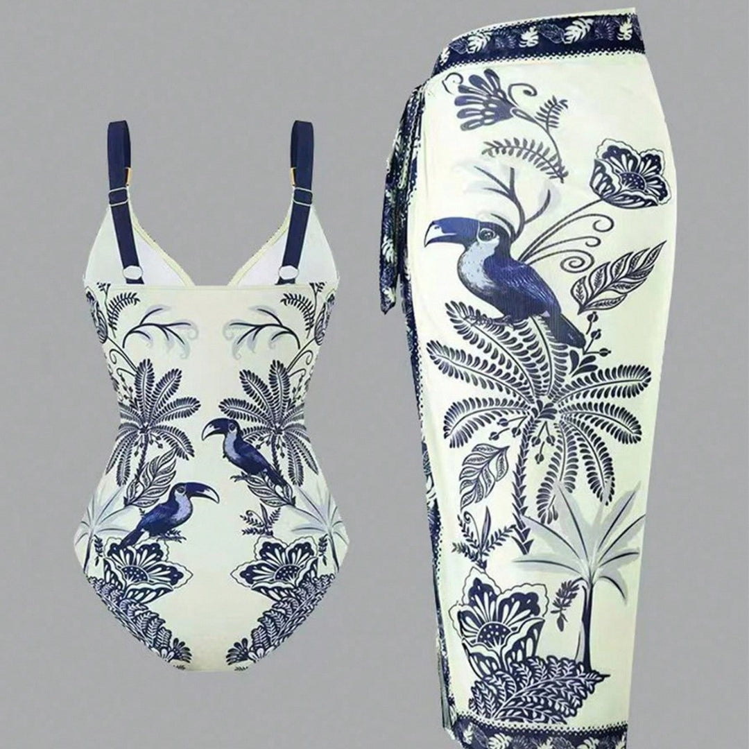 Women Elegant Beach Dress with Decorative Wrap Skirt Mune Fashion