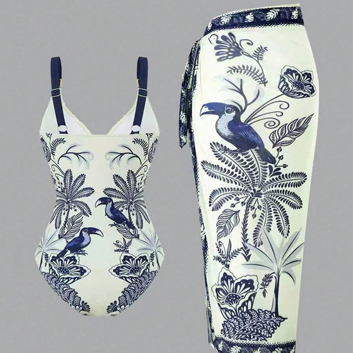Women Elegant Beach Dress with Decorative Wrap Skirt Mune Fashion