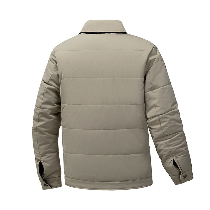 Men's quilted jacket with thermo insulation and shirt collar Mune Fashion