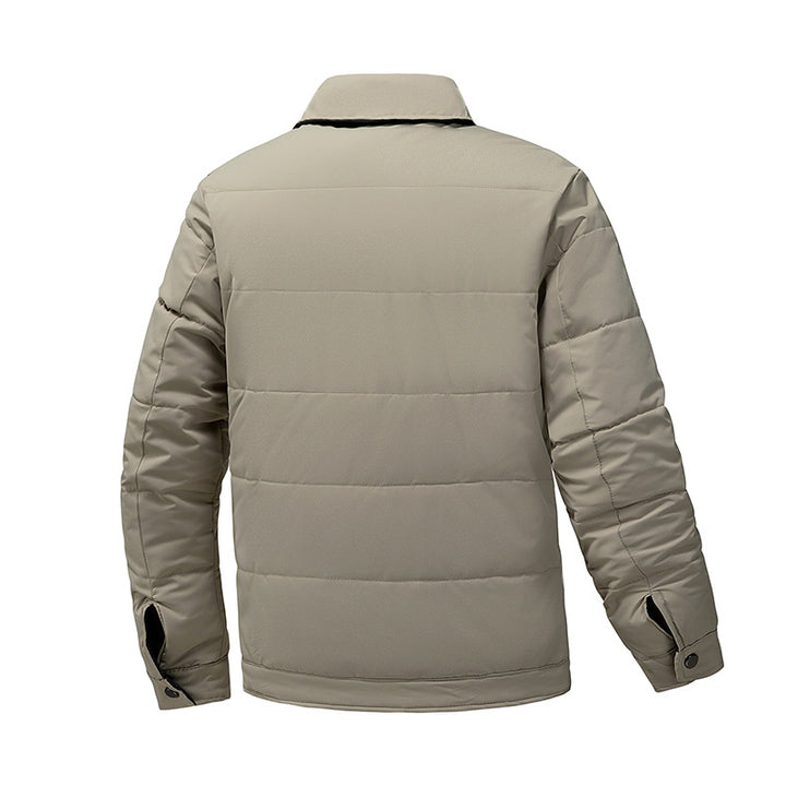 Men's quilted jacket with thermo insulation and shirt collar Mune Fashion