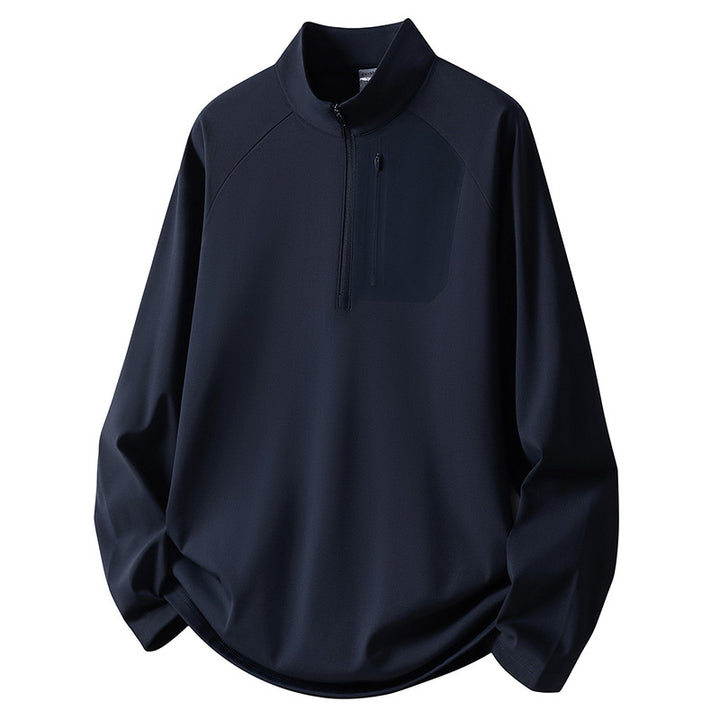 Men's Sport Fleece Pullover with Zipper Mune Fashion