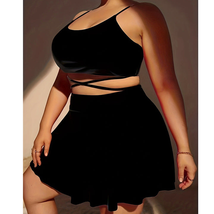 Women's bikini set with elegant wrap skirt and sporty top Mune Fashion