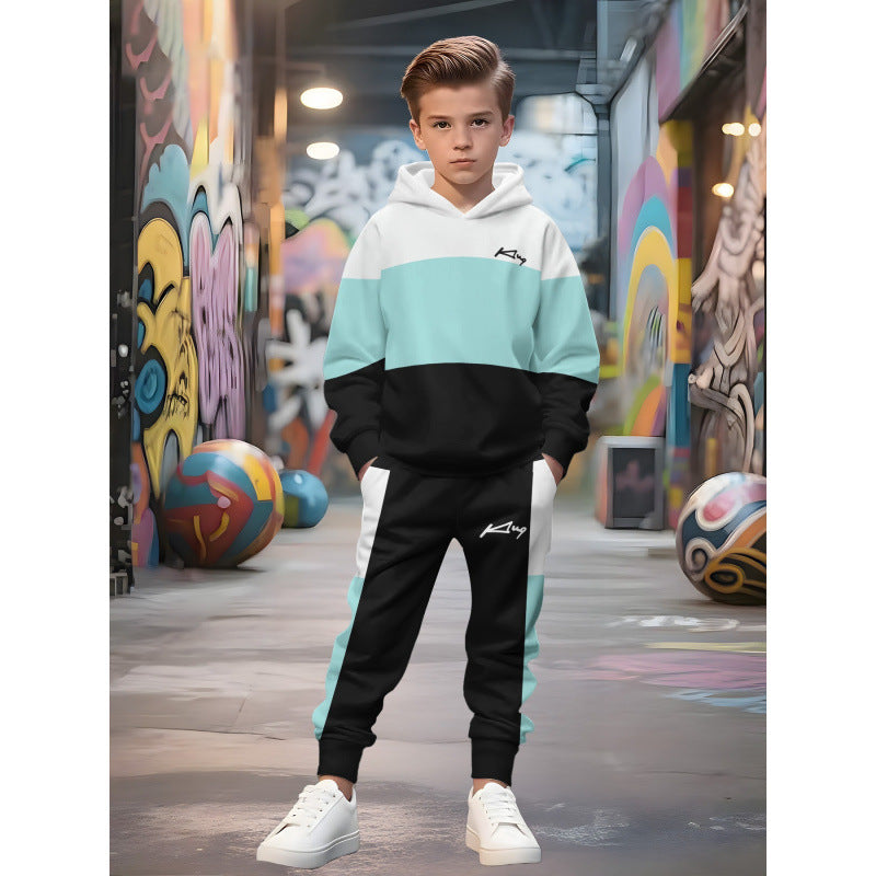Unisex nan children's jogging suit with hoodie and detailed car print Mune Fashion