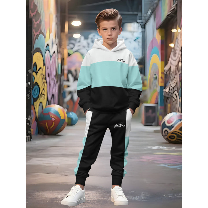 Unisex nan children's jogging suit with hoodie and detailed car print Mune Fashion