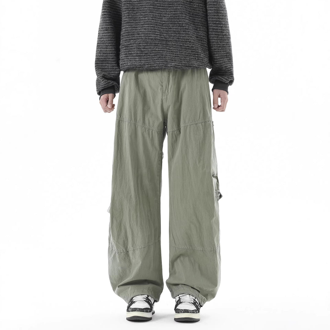 Men's Lightweight Travel Cargo Pants with Elastic Waistband and Adjustable Leg Hem Mune Fashion