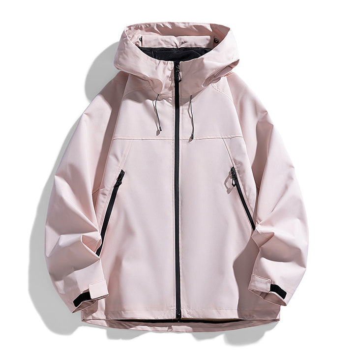Men's Technical Hooded Utility Jacket with Contrast Panels and Water-Repellent Membrane Mune Fashion