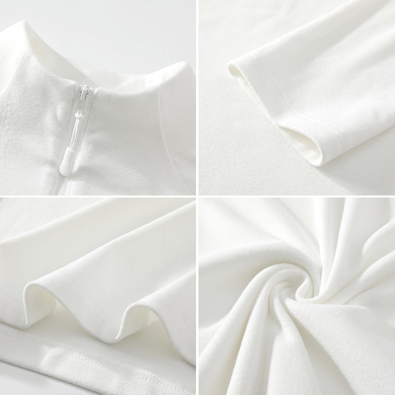 Unisex Oversize-Mockneck-Halfzip-Sweatshirt made of microfleece with rounded hem Mune Fashion