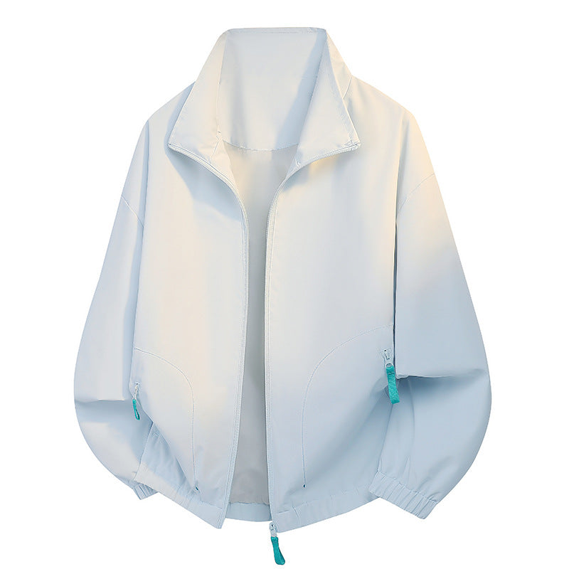 Men's urban zip blouson with stand-up collar, contrasting zipper pulls, and elastic hem Mune Fashion